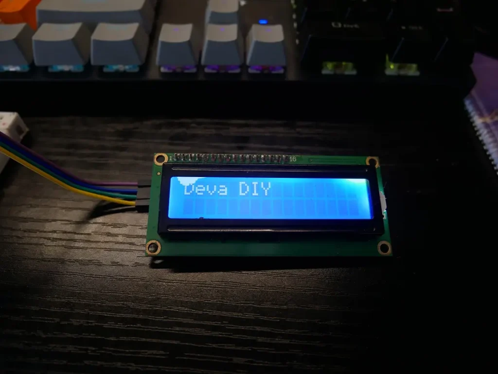 การแสดงผลข้อความ Deva DIY บนจอ LCD1602 เชื่อมต่อ ESP32