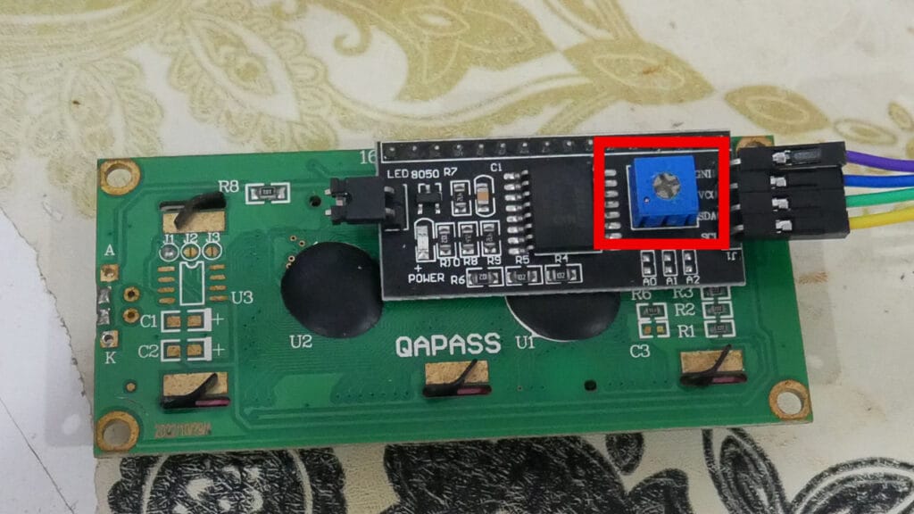 จอแสดงผล liquidcrystal_i2c ปรับความเข้ม