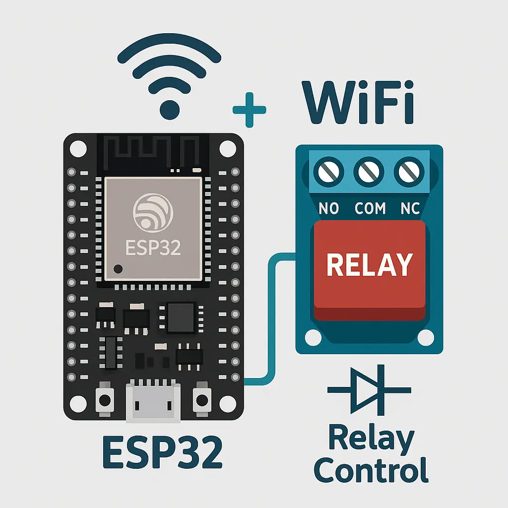 esp32 ควบคุมรีเลย์ผ่าน WiFi