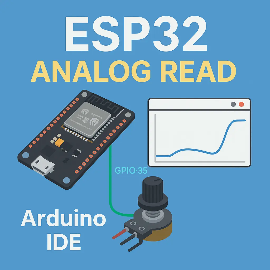 ESP32 Analog Read อ่านค่าสัญญาณ Analog ด้วย Arduino IDE