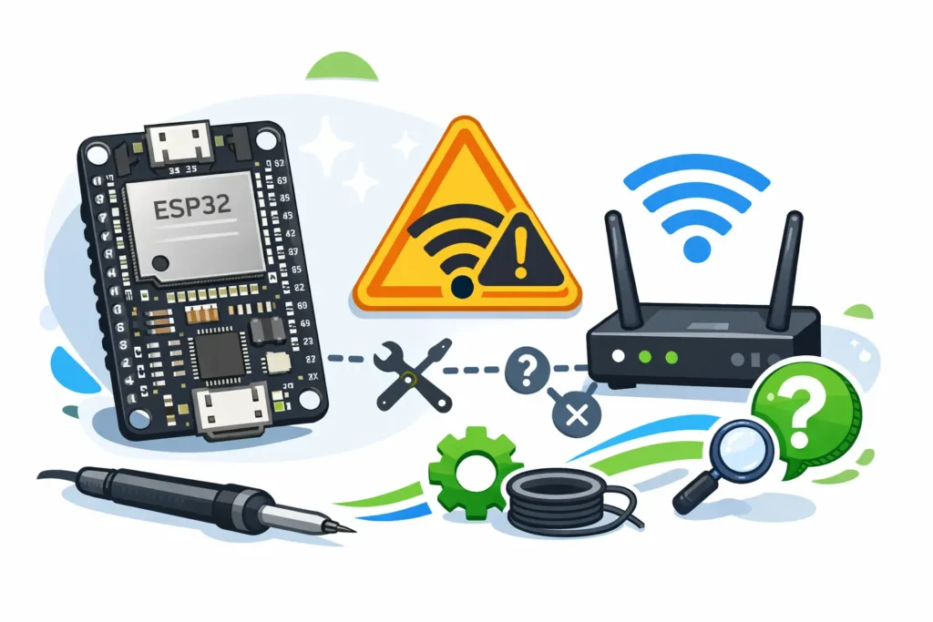 ESP32 เชื่อมต่อ WiFi ไม่ได้ วิธีแก้ปัญหาและตรวจสอบเบื้องต้น
