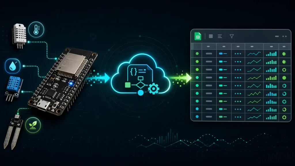 หน้าปกบทความ esp32 datalog googlesheet