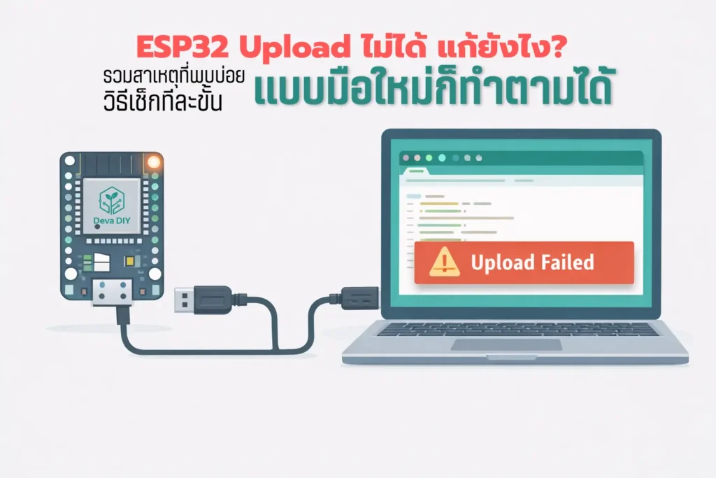 upload ไม่ได้ ขณะเชื่อมต่อกับ Arduino IDE