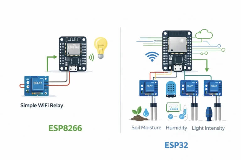 ตัวอย่างการใช้งานจริงของ ESP8266 และ ESP32 ในโปรเจกต์ IoT และสมาร์ทฟาร์ม
