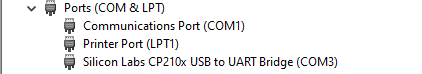 ติดตั้งไดร์เวอร์ usb to seria ให้เรียบร้อยก่อนอัพโหลดโค้ดไปที่ esp32