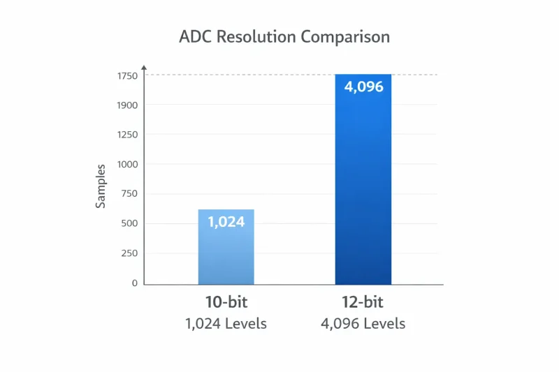 ความละเอียด ADC 10-bit และ 12-bit