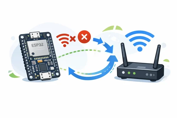แนวทาง reconnect WiFi อัตโนมัติบน ESP32 เมื่อสัญญาณหลุด